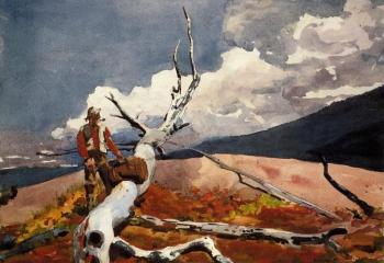 Winslow Homer : Woodsman and Fallen Tree